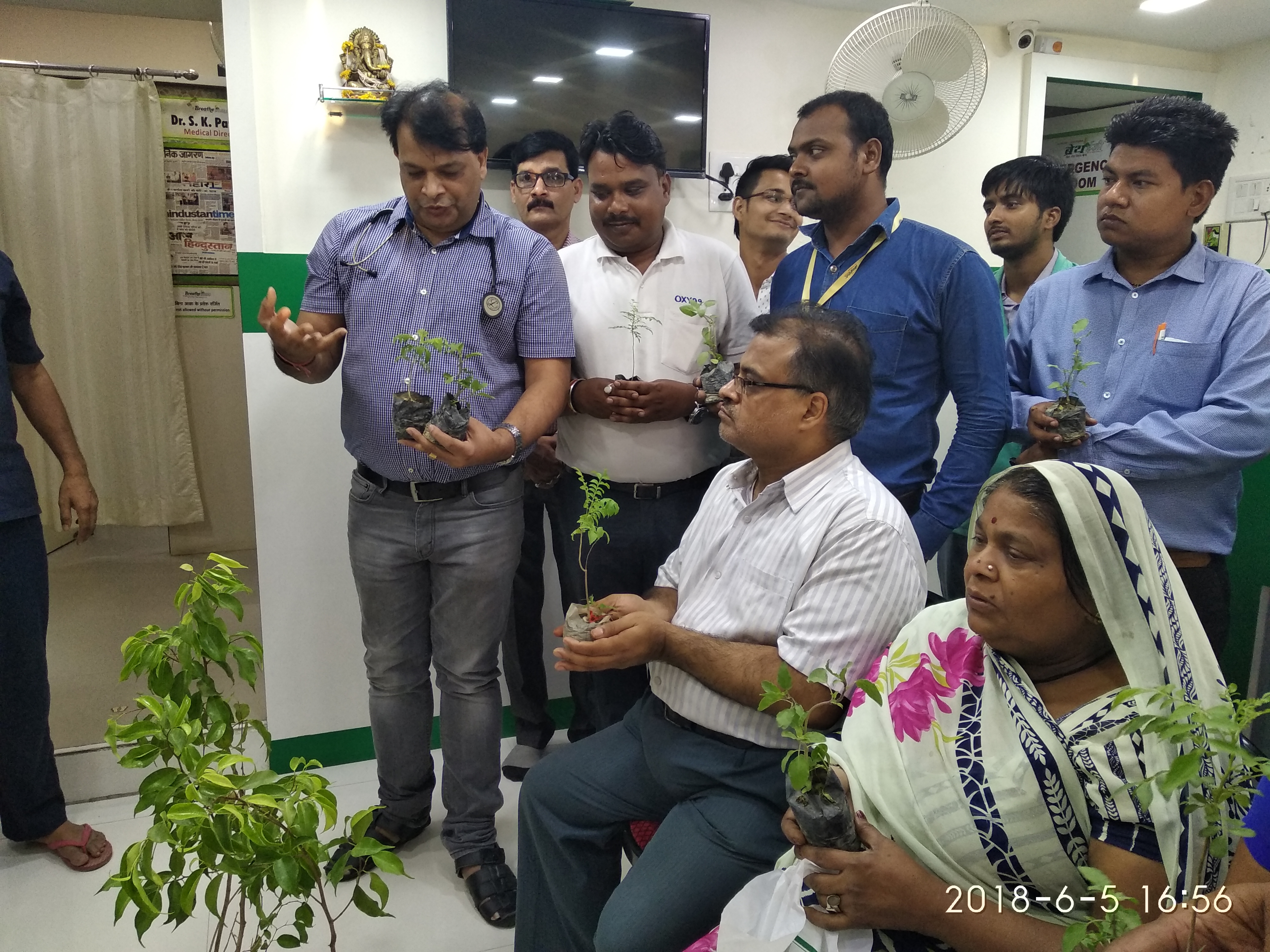 Celebration on the eve of world Environment day with Dr S K Pathak (Director Breathe Easy hospital Varanasi)
